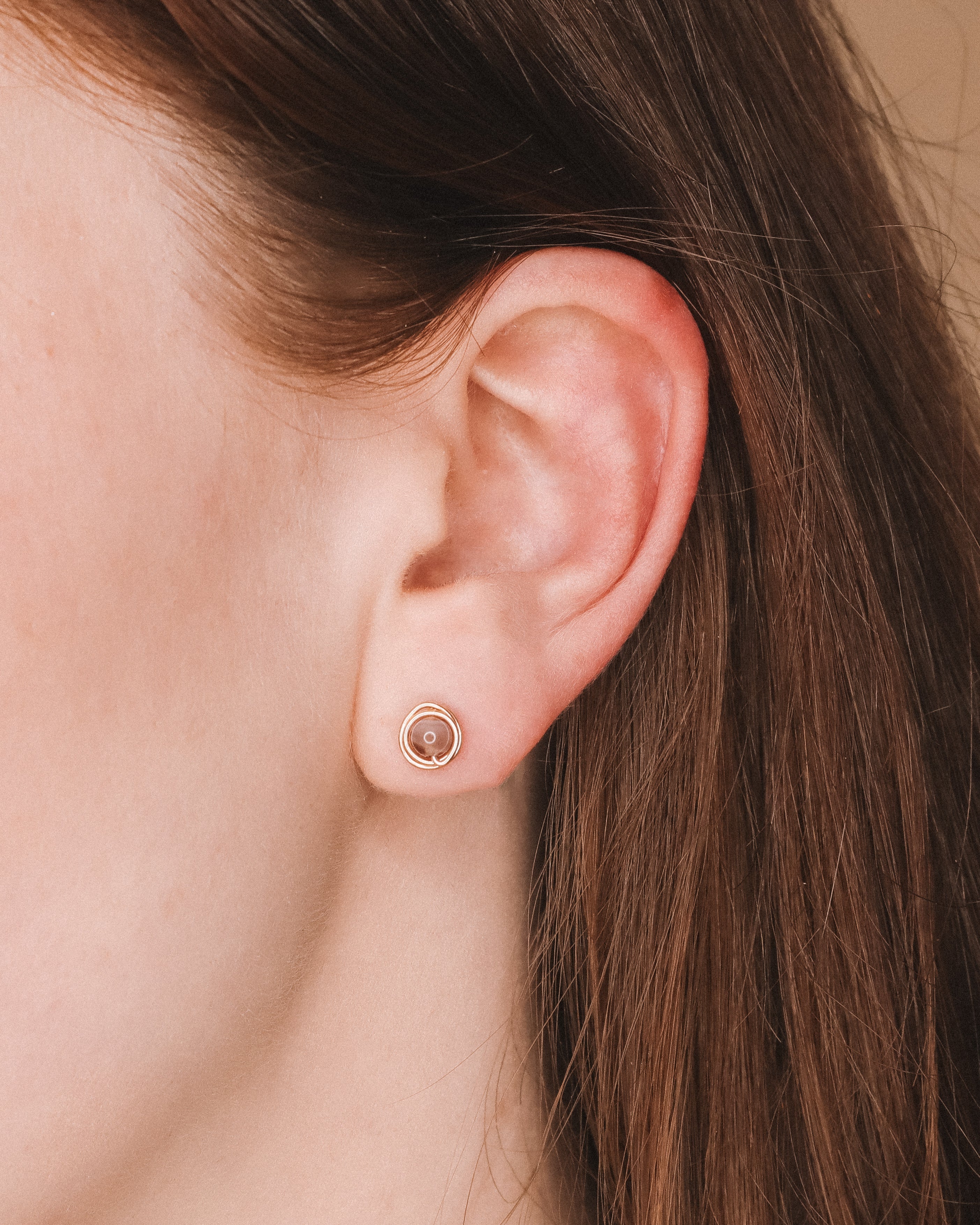 Boucles d'oreilles Yasur Or Agate