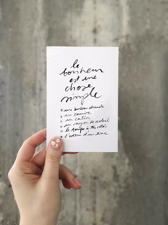 Carte Le Bonheur est une chose simple