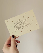 Carte Heureux anniversaire étoiles or