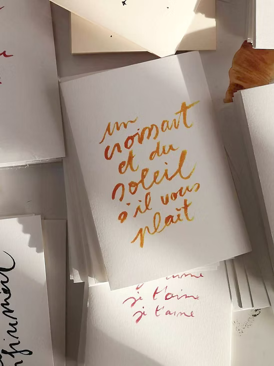 Carte Un croissant et du Soleil