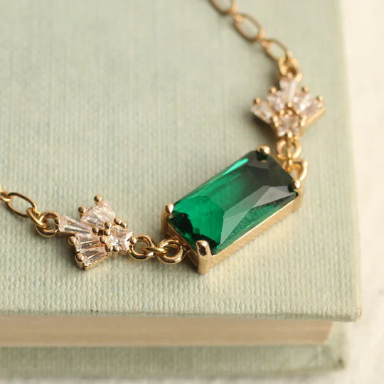 Collier Art Déco Émeraude