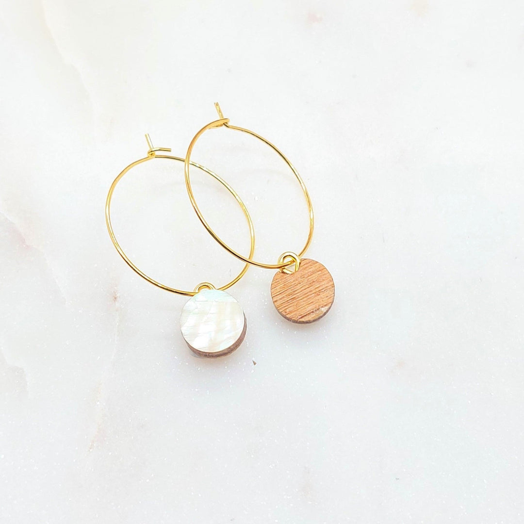 Billie circle earrings - Mother-of-pearl - Atelier Pica