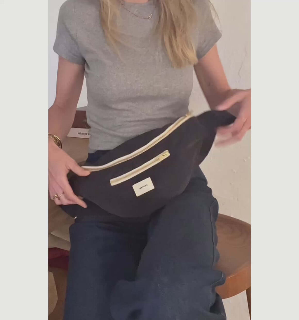 Banane Jenna Velours côtelé noir