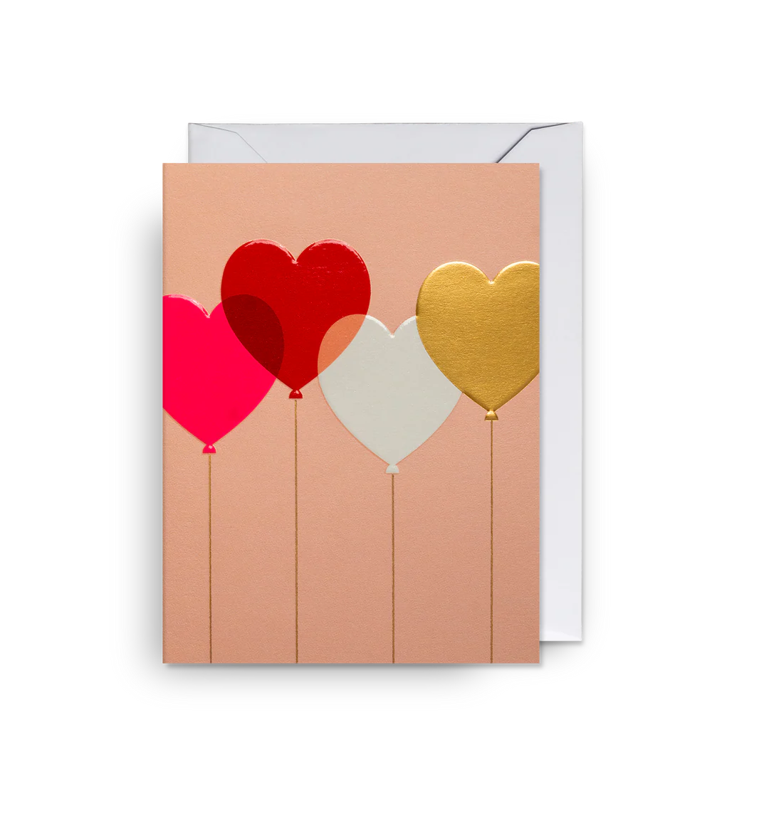 Carte Ballons Coeurs