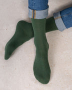 Chaussettes laine cachemire Bleuforêt coloris Lierre