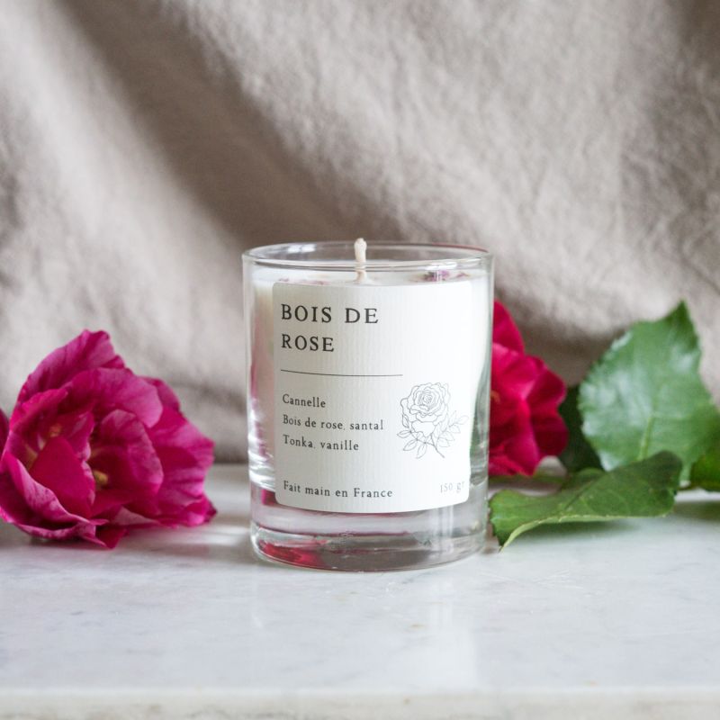 Vela de palo de rosa
