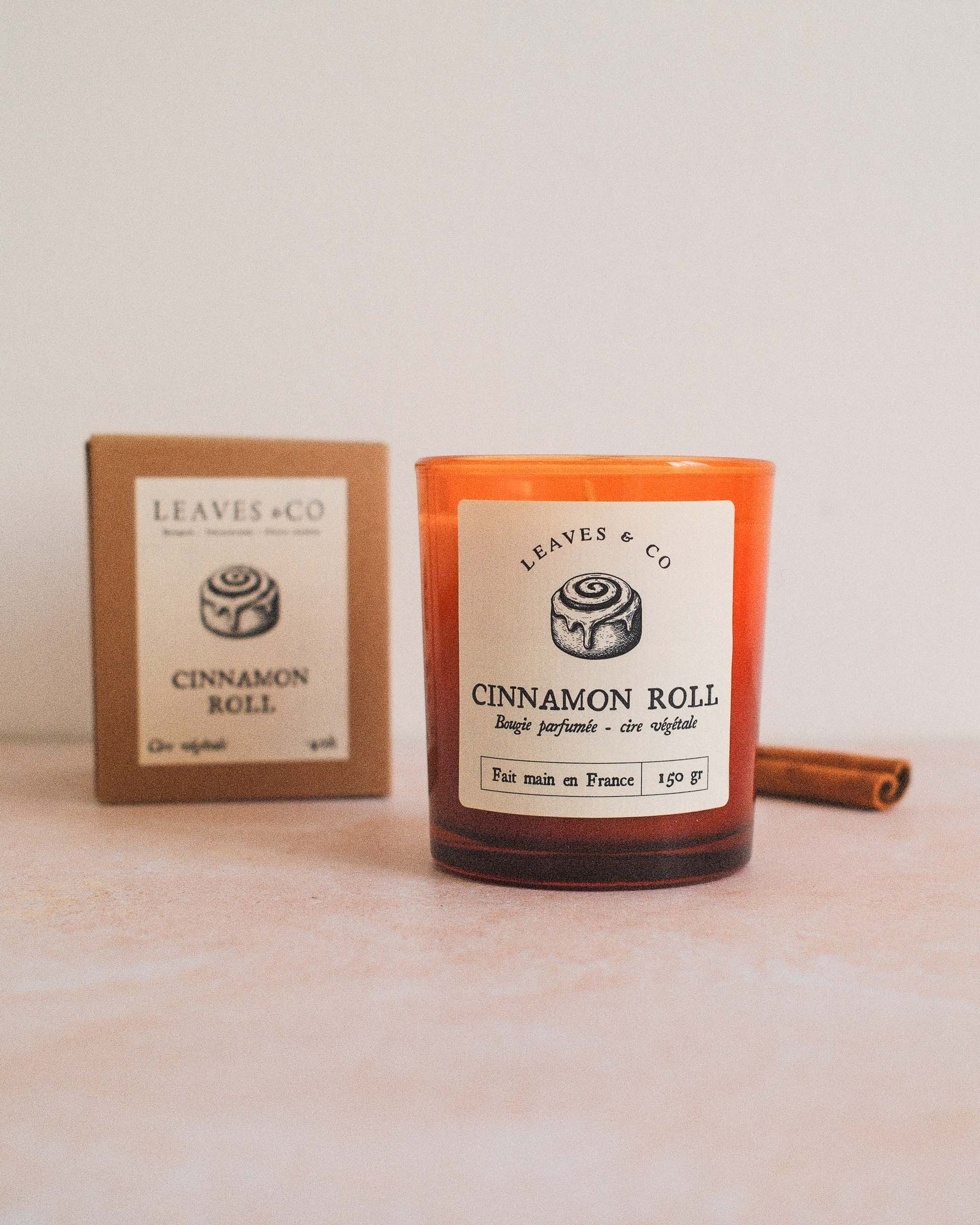 Bougie Edition Automne - Cinnamon Roll - Pièce - Leaves & co