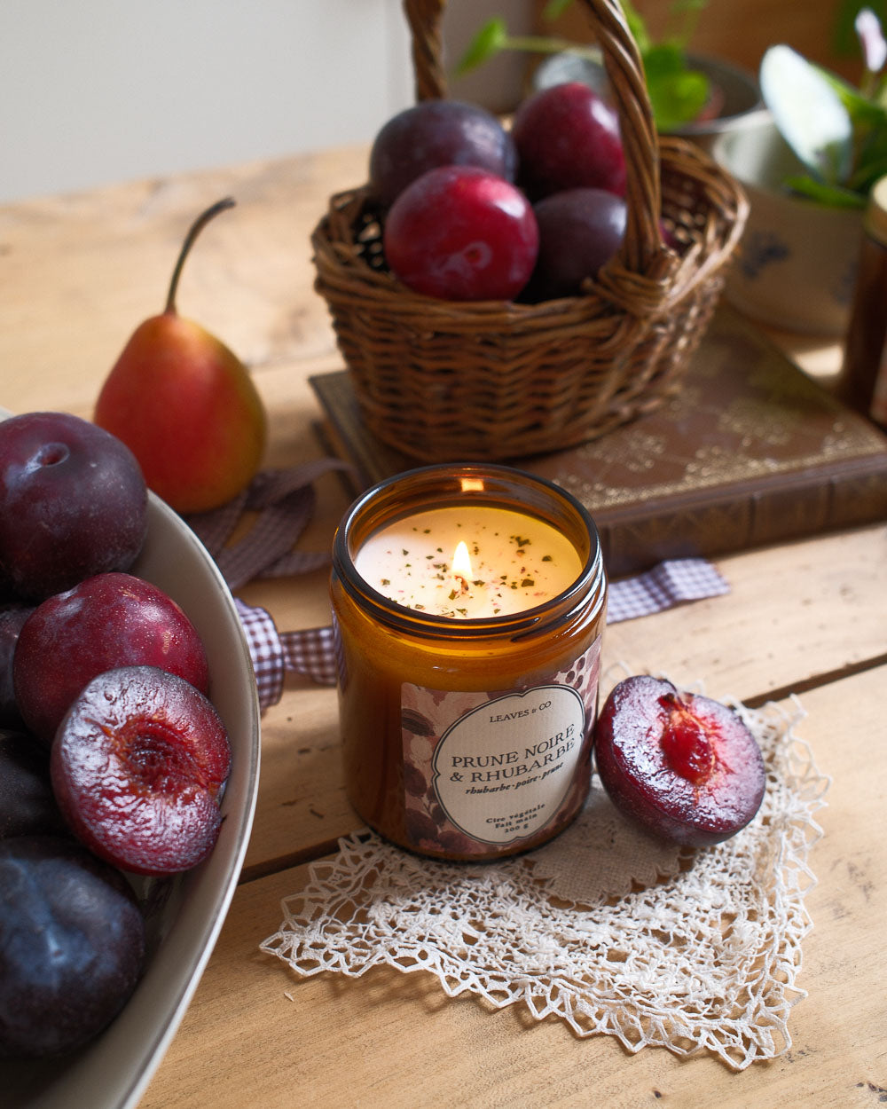 Bougie Prune Noire & Rhubarbe