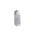 Broche magnético oblongo de plata