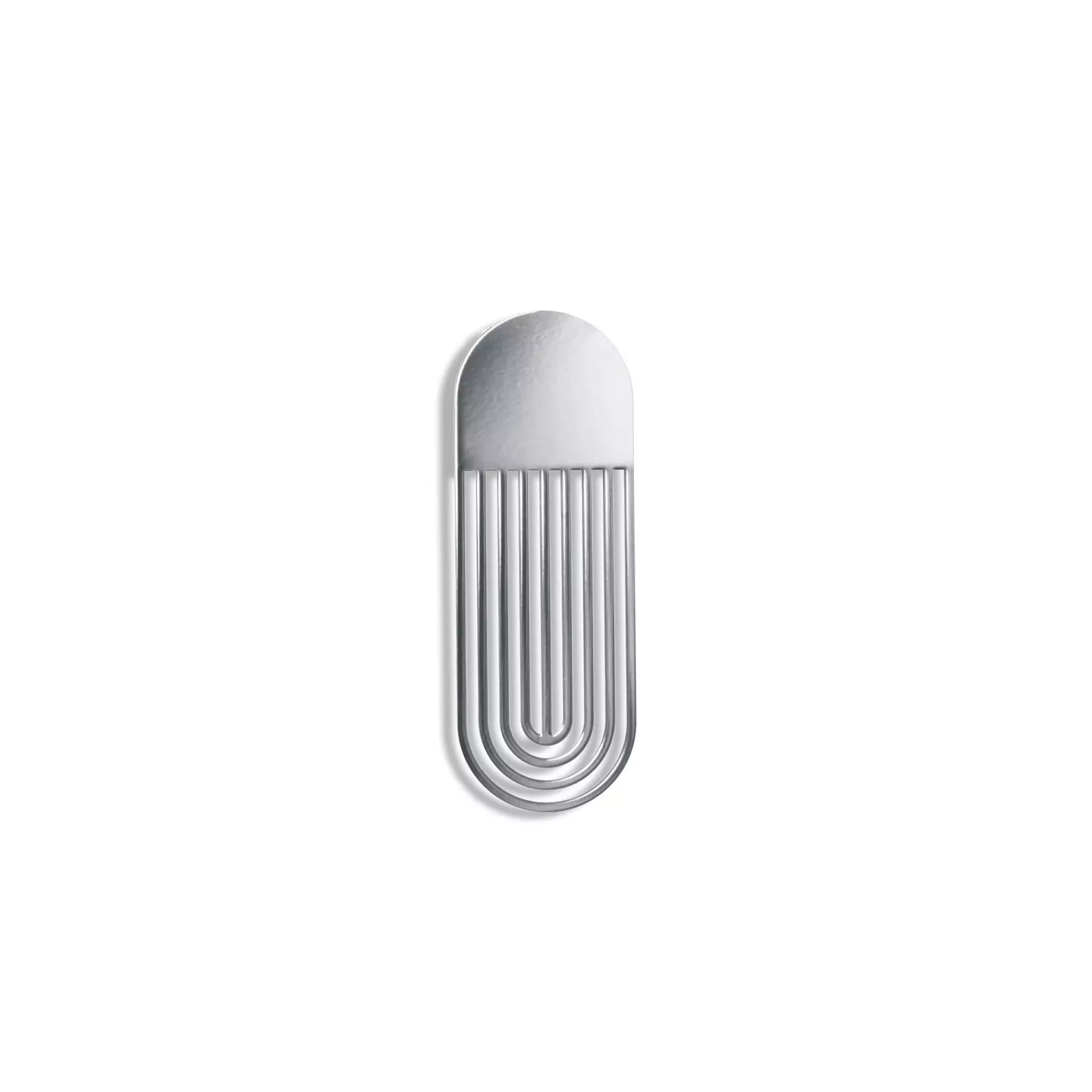 Broche magnétique Oblongue argentée
