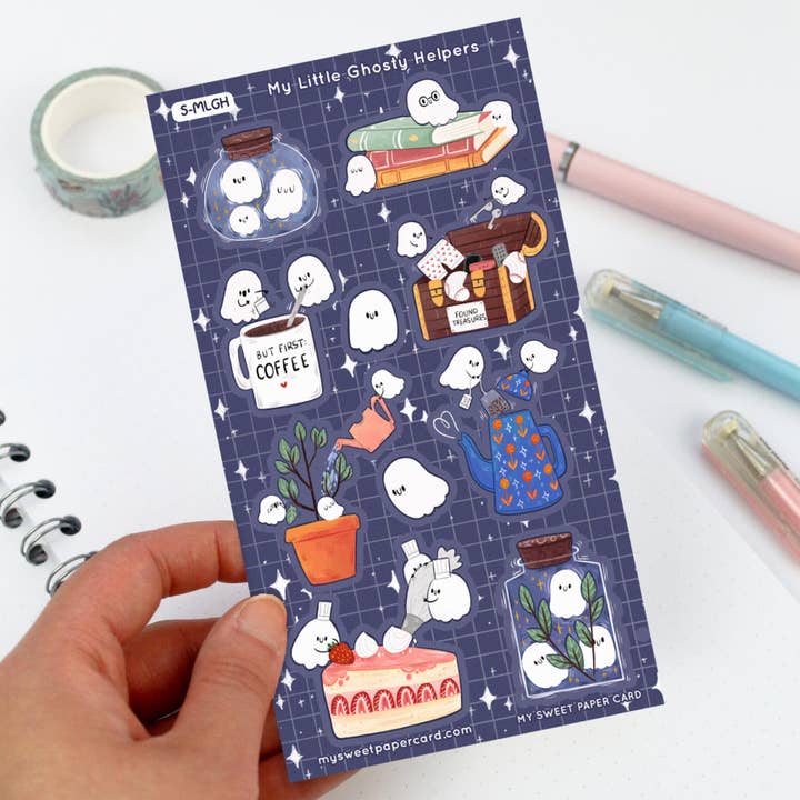 Feuille de stickers d'Halloween My Little Ghosty Helpers