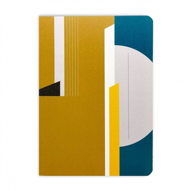 carnet spirales bleu et doré
