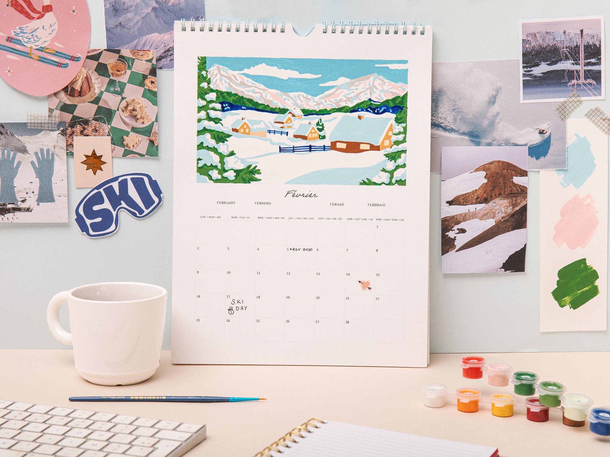 2026 calendar to paint