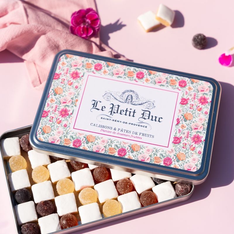 Calissons et Pâtes de Fruits Damier Boîte Métal