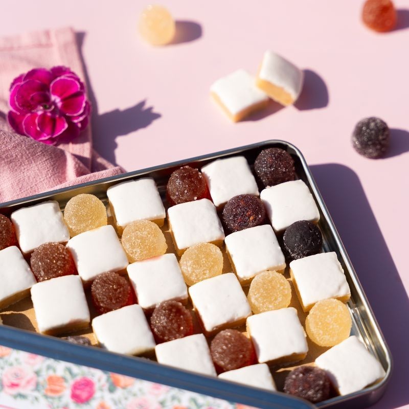 Calissons et Pâtes de Fruits Damier Boîte Métal