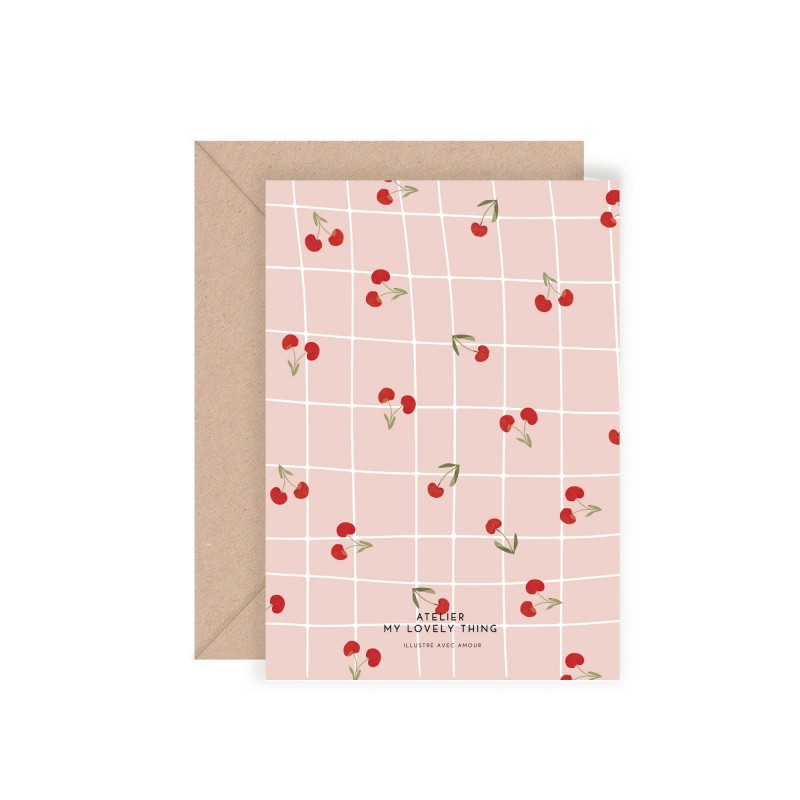 Happy Birthday Cherry Double Card 