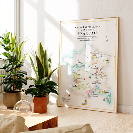 Affiche Carte des Vins de France