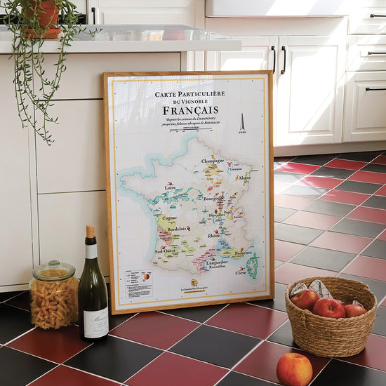 Affiche Carte des Vins de France