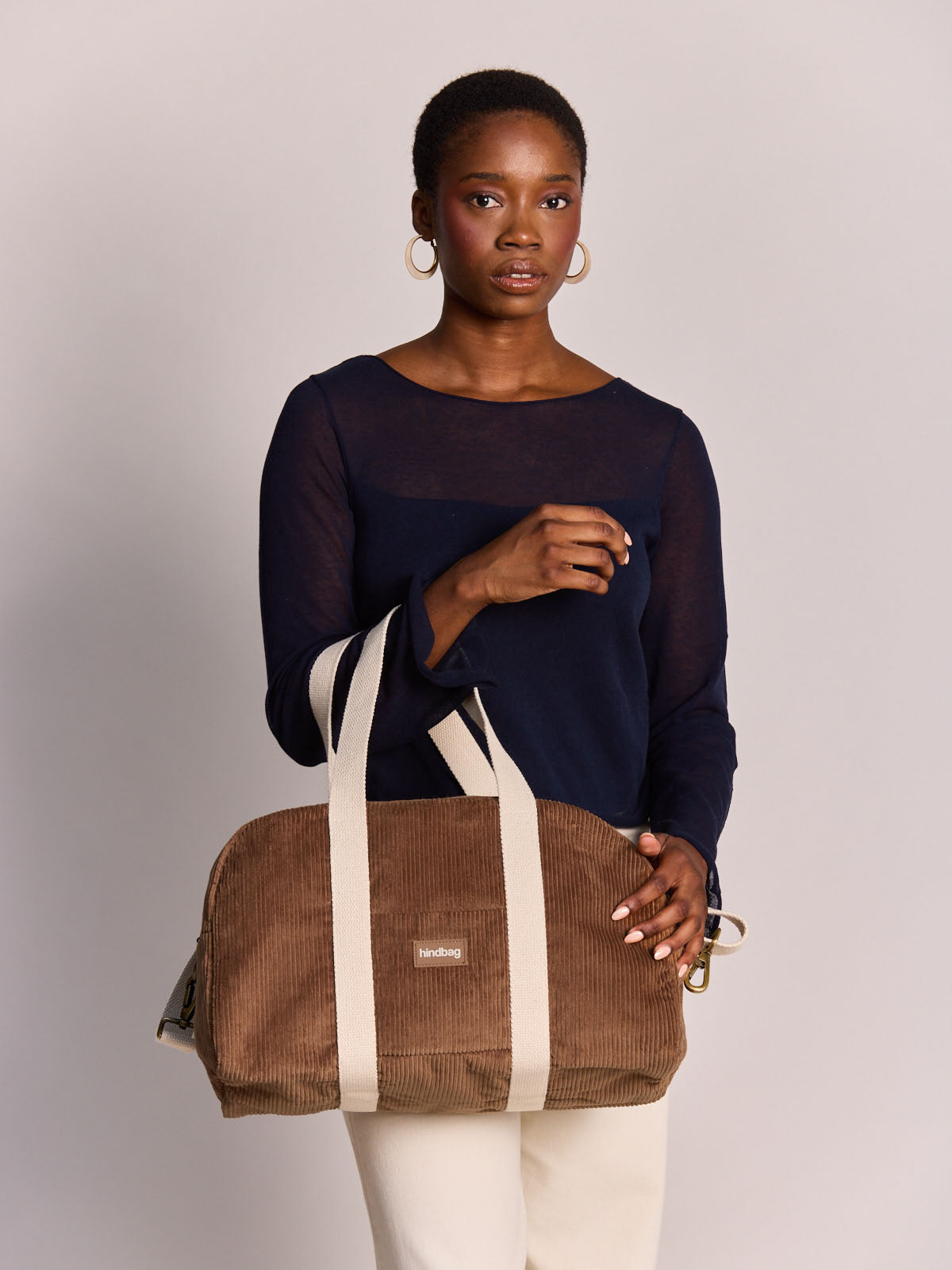 Sac week-end Charlie - Velours macchiato Hindbag – vue 3