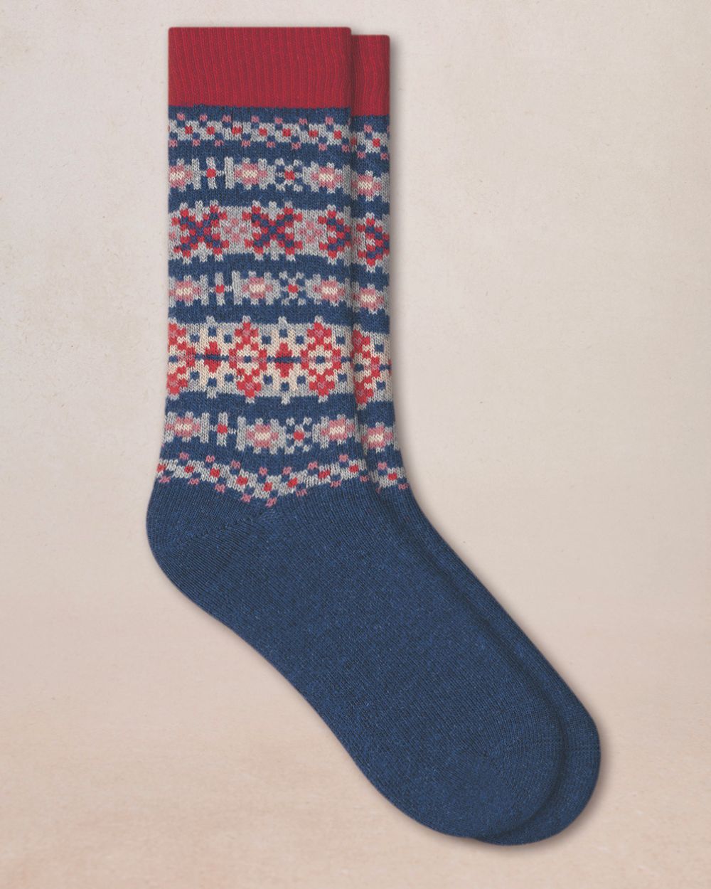 Chaussettes Cachemire Jacquard Amiral