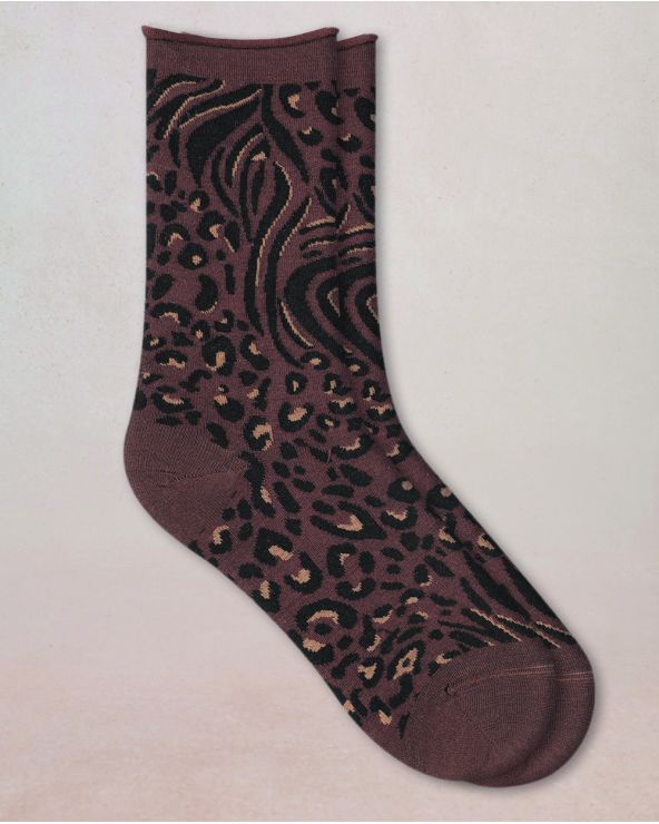 Chaussettes Laine Fine Peau de Bête Chocolat