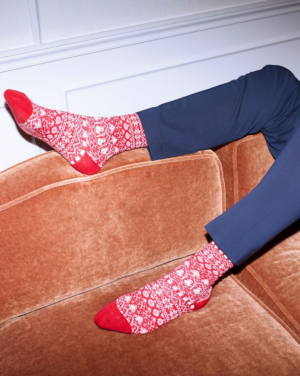 Chaussettes Coton Norvégien Rouge