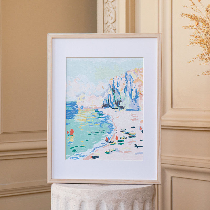 Peinture Au Numéro La plage et la falaise d'Armont