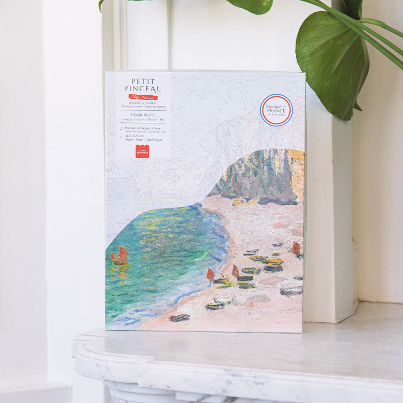 Peinture Au Numéro La plage et la falaise d'Armont