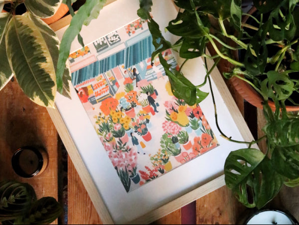 Coffret peinture au numéro Flower Market par Zaze Art