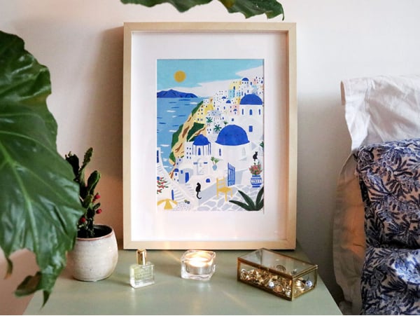 santorin peinture déco souvenir