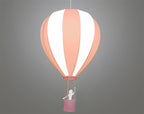 Lámpara colgante globo aerostático rosa