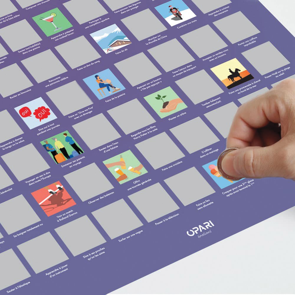 Poster À Gratter 100 Choses À Faire Dans Sa Vie
