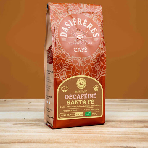 Café décaféiné en grains Santa Fé bio Dasi Frères