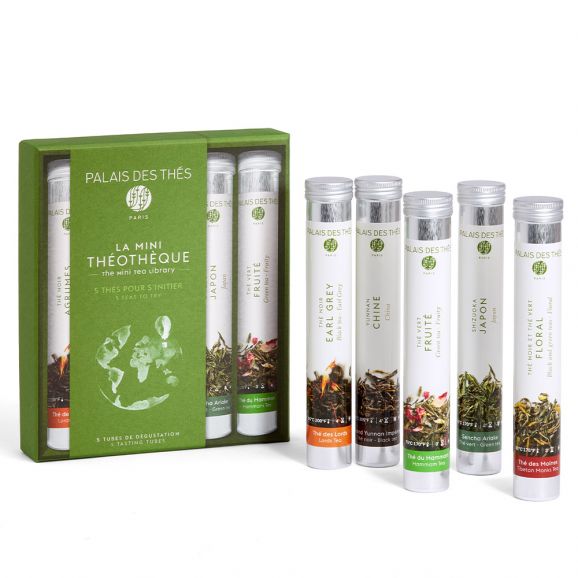 La mini-biblioteca de tés - Caja degustación de 5 tubos de té