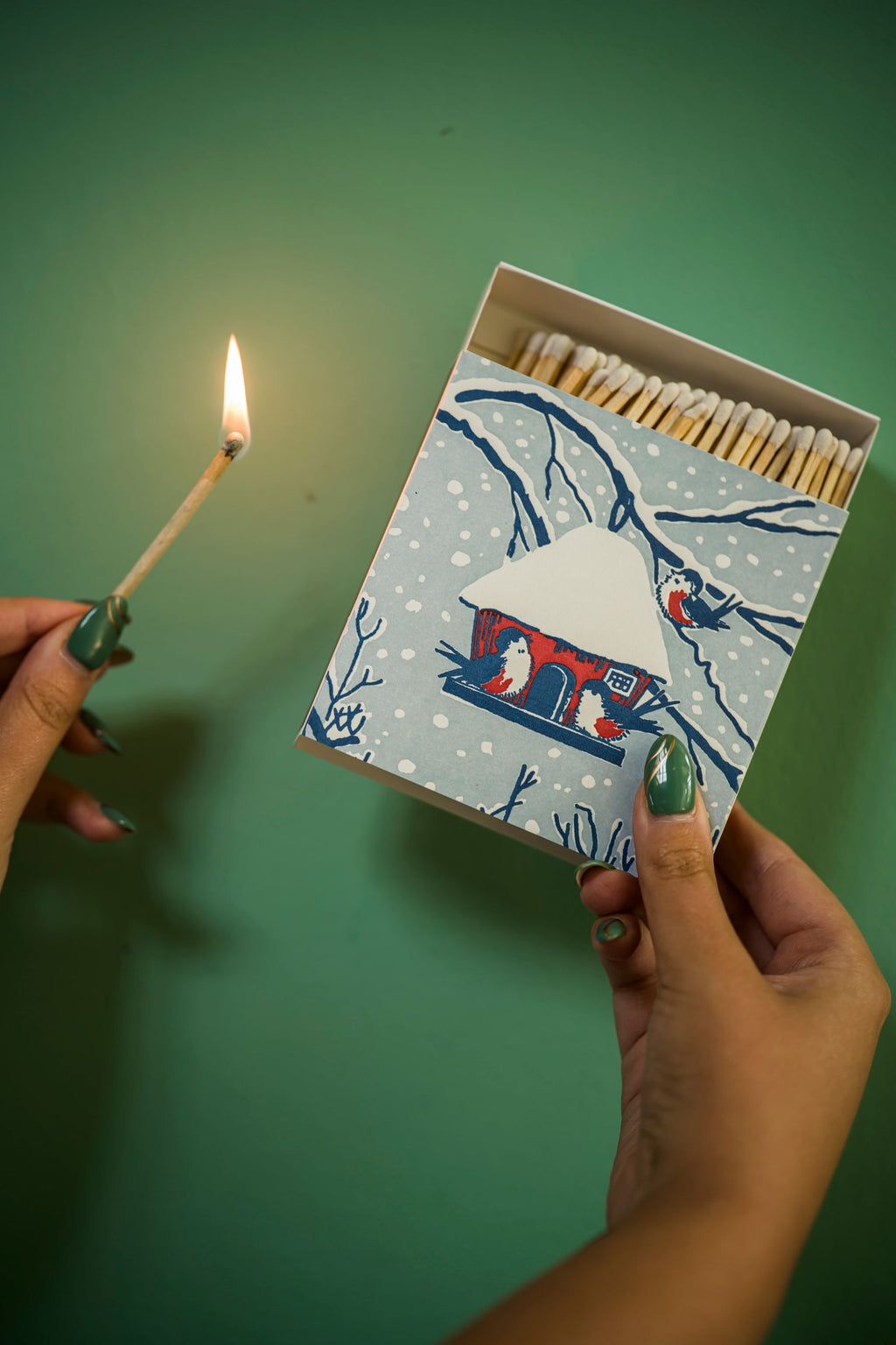 Boîte d'Allumettes Winter Birds