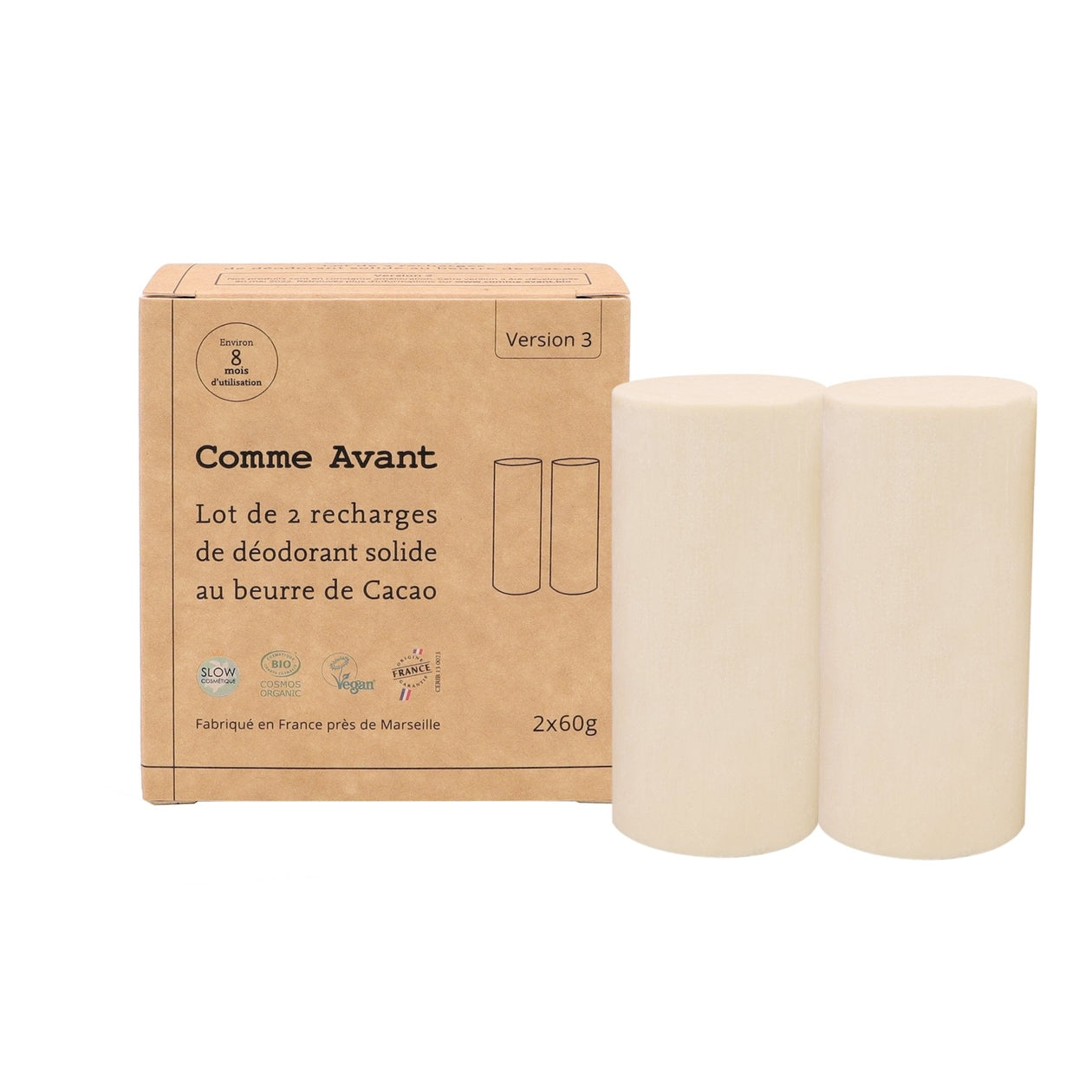 Recharges Déodorant Au Beurre De Cacao Sans Parfum - Comme Avant