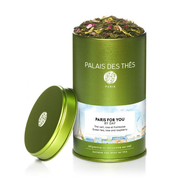 Un délicieux thé vert floral et fruité évoquant une promenade insouciante dans les rues de Paris.