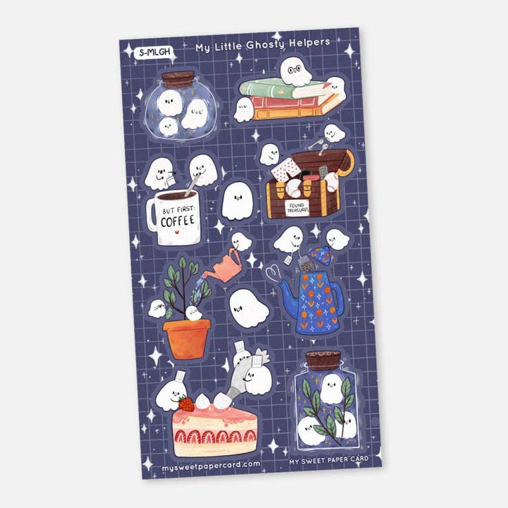 Feuille de stickers d'Halloween My Little Ghosty Helpers
