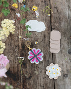 Flower Press Keychain