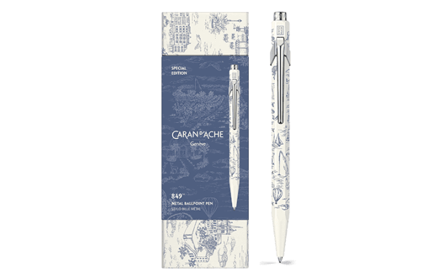 Stylo bille 849 Toile de Jouy Caran d'Ache