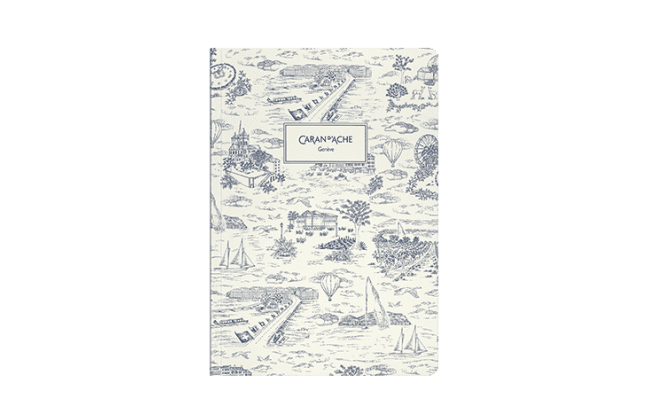 Carnet A5 ligné Toile de Jouy Caran d'Ache