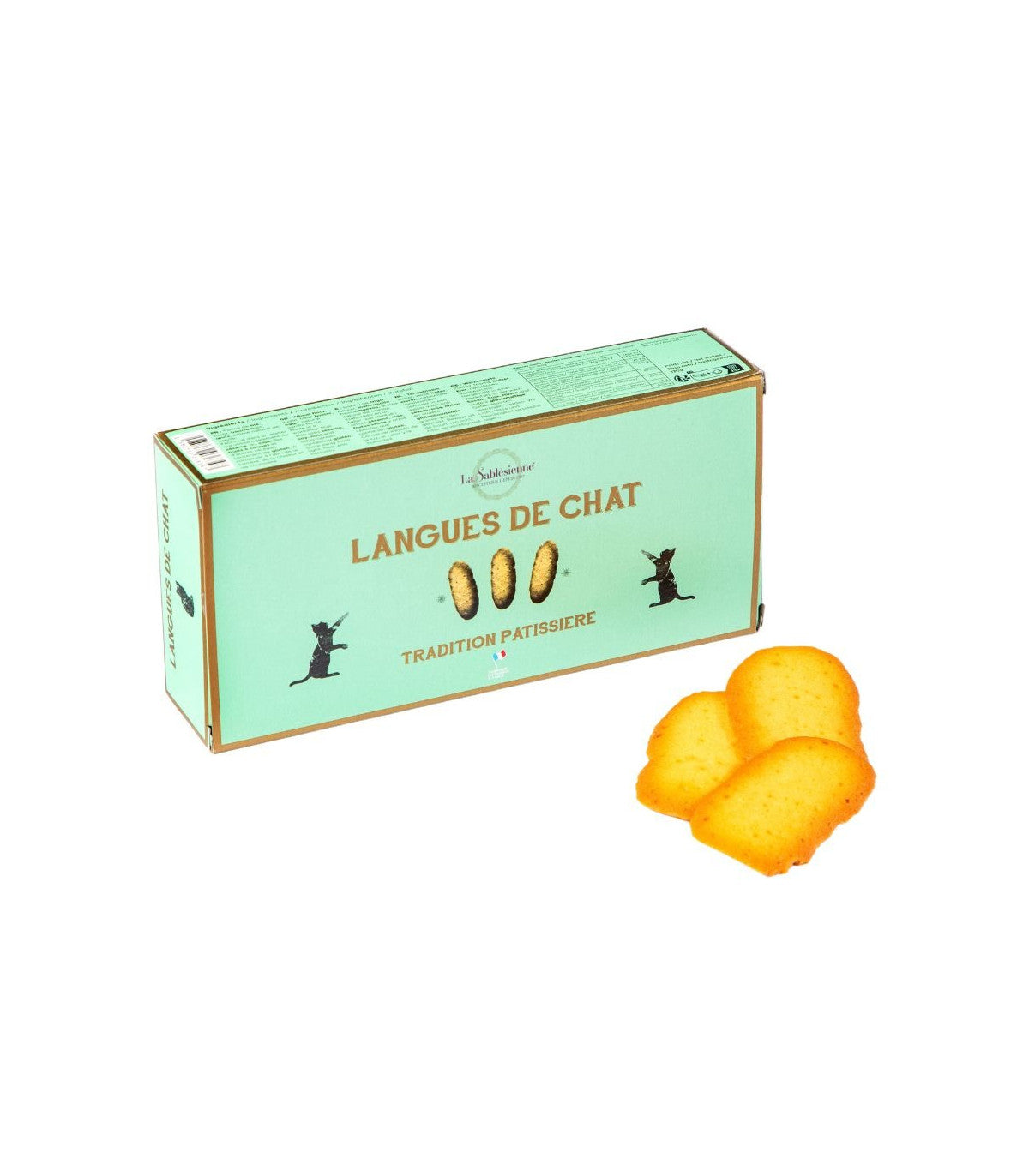 Cardboard box Langues De Chat Pastries - 120g - La Sablésienne