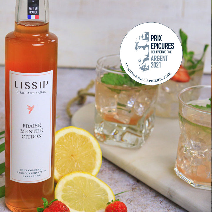 Sirop fraise menthe citron