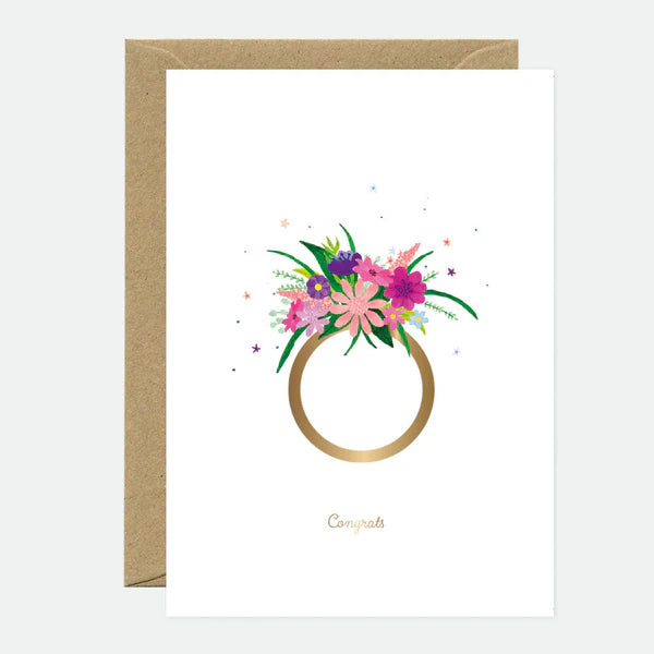 Carte Congrats Flower ring