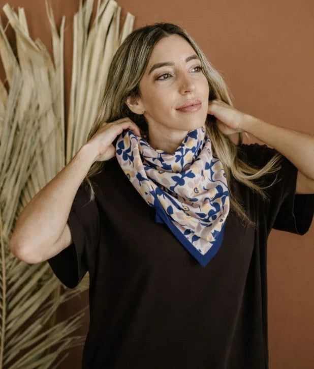 Foulard en coton - Amelia Blue