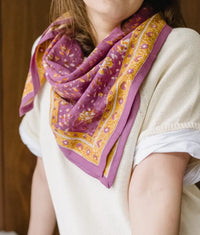 Foulard en Coton Folk Story Pink