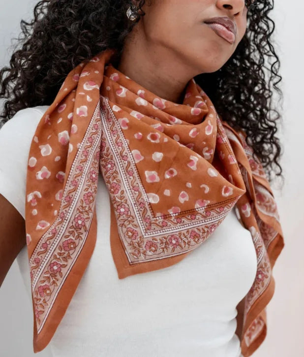 Foulard en coton - Bengal Praline