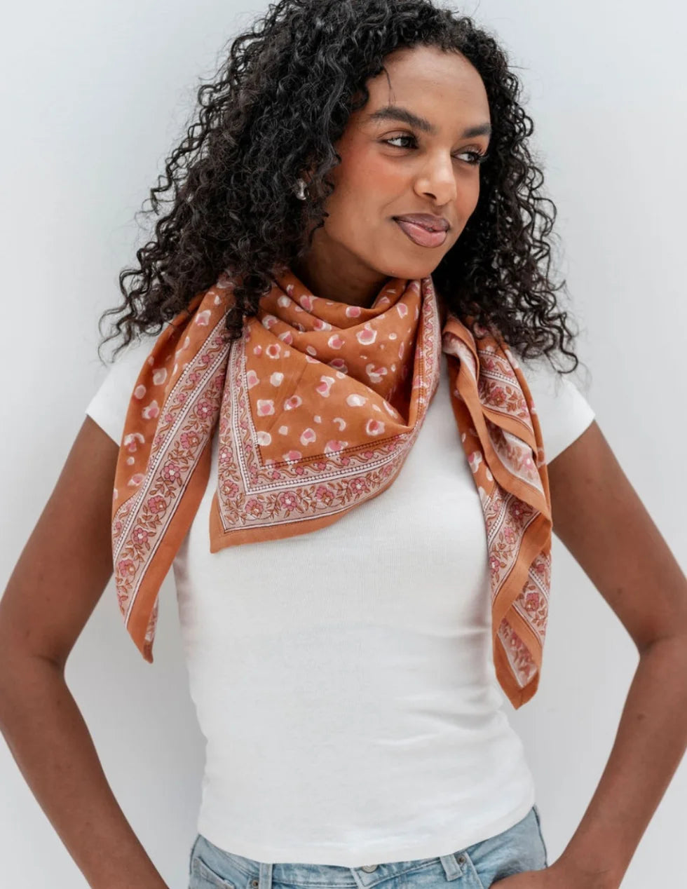Foulard en coton - Bengal Praline