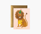 Carte Happy Birthday Lion