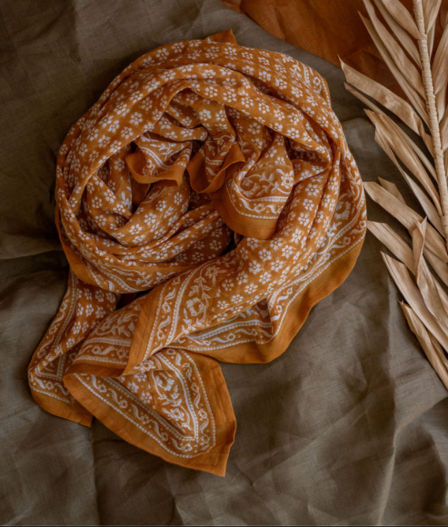 Foulard Alma Camel